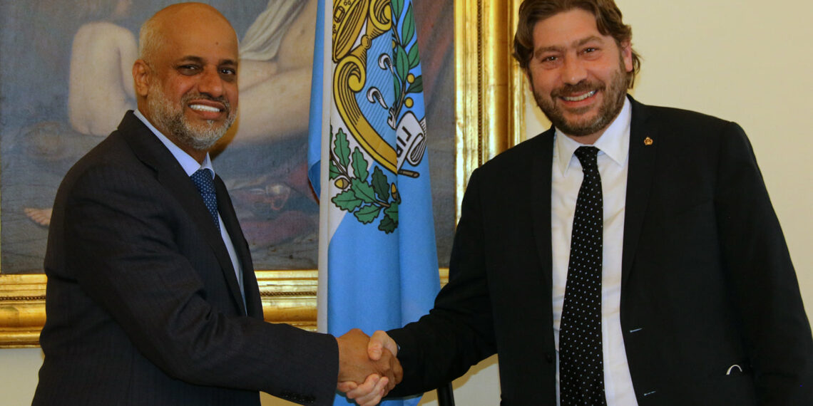 L’Ambasciatore dell’Oman a San Marino a colloquio con il Segretario di Stato, Federico Pedini Amati