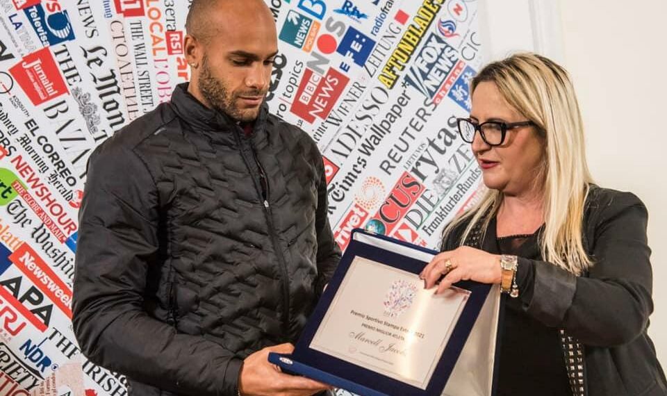Marcell Jacobs premiato come “Miglior atleta dell’anno” dalla Stampa Estera