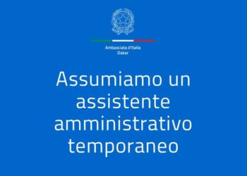 L’Ambasciata italiana a Dakar cerca un assistente amministrativo