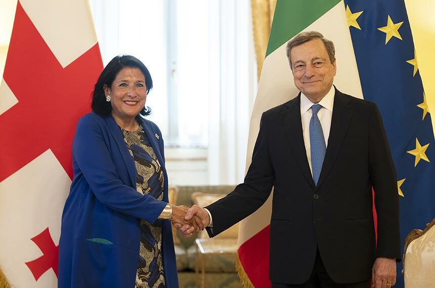 Il Presidente Draghi incontra la Presidente della Georgia