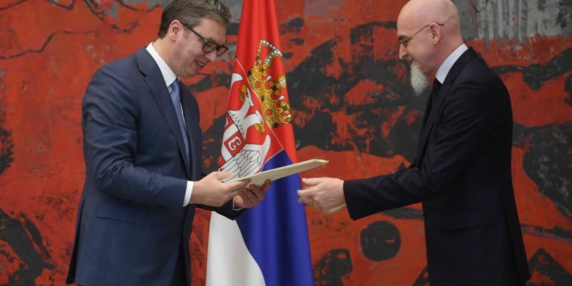 L’Ambasciatore Luca Gori presenta le lettere credenziali al Presidente Vucic