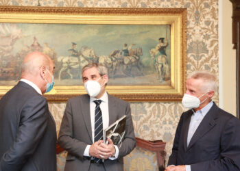 Prima visita a Trieste del console generale di Francia François Revardeaux