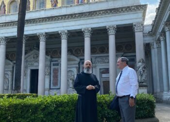 L’Ambasciatore Usa presso la Santa Sede Donnelly visita la Basilicia di San Paolo