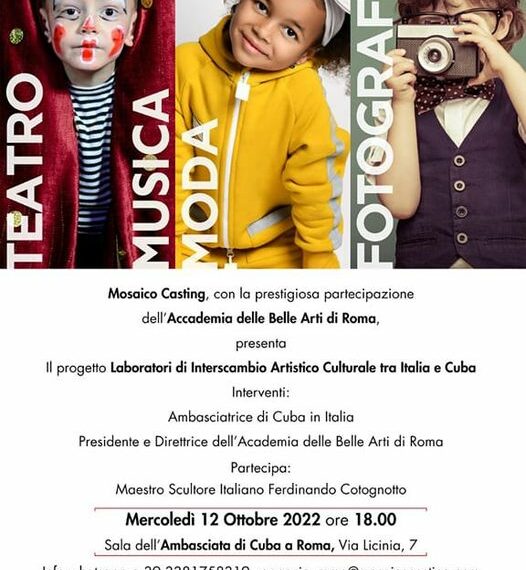 L’Ambasciata di Cuba lancia un laboratorio creativo per i bambini