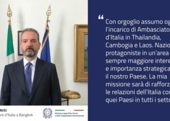 Paolo Dionisi è il nuovo Ambasciatore d’Italia in Tailandia, Cambogia e Laos