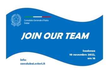 Il Consolato Generale d’Italia a Dubai assume un impiegato