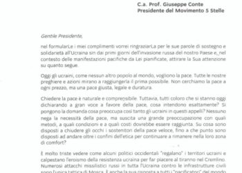 L’ambasciatore Ucraino a Conte: “Manifestazioni impersonali sono ipocrite”. La replica M5S