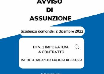 L’Istituto Italiano di Cultura di Colonia assume