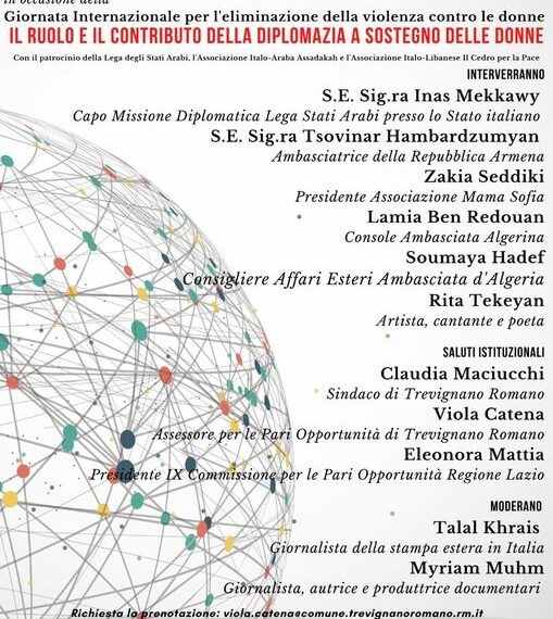 A Trevignano Romano: “Il ruolo e il contributo della diplomazia a sostegno delle donne”