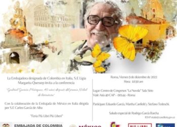 L’Ambasciata della Colombia in Italia ricorda Gabriel Garcia Marquez