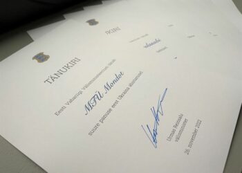 Estonia, il Ministero degli Affari Esteri invia 44 lettere di ringraziamento