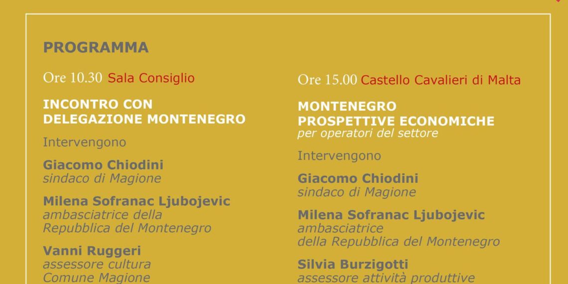 L’Ambasciatrice del Montenegro Milena Sofranac Ljubojevic in visita a Magione