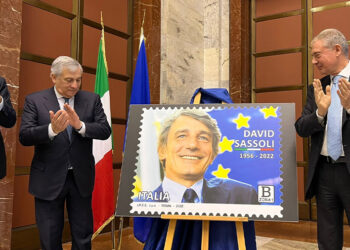 Roma, presentato il francobollo dedicato a David Sassoli