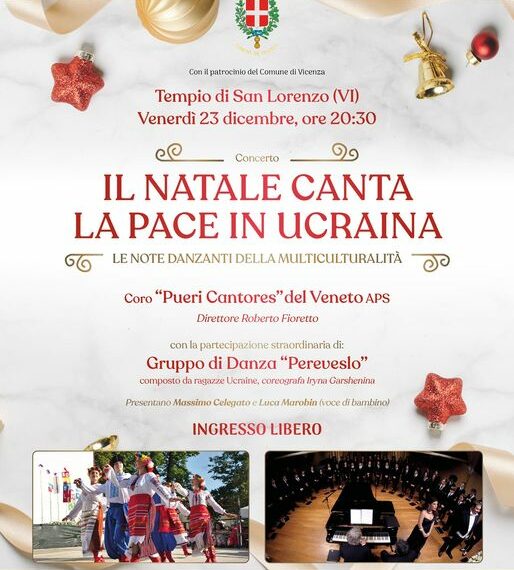 A Vicenza il concerto “Il Natale canta la pace in Ucraina”