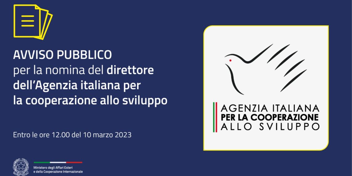 Avviso pubblico per la selezione di direttore dell’Agenzia italiana per la cooperazione allo sviluppo