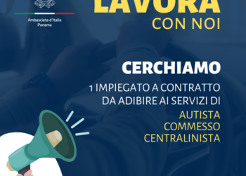 L’Ambasciata d’Italia a Panama assume un impiegato