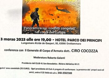 “I conflitti congelati nel cuore dell’Europa”: dibattito a Grottammare con il Generale Cocozza
