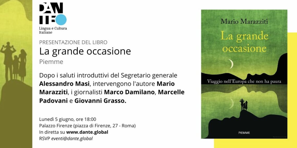 “La grande occasione”, a Roma la presentazione del volume di Marazziti
