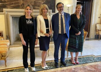 Villa Spada, l’Ambasciatrice irlandese O’Brien incontra il Senatore De Priamo