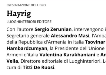“Hayrig” di Sergio Zerunian, alla presentazione anche Ambasciatrice Armenia
