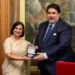 Il Presidente della Regione Sardegna Solinas riceve l’Ambasciatrice Indiana Malhotra