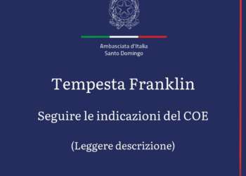 Tempesta Franklin: l’avviso dell’Ambasciata d’Italia a Santo Domingo