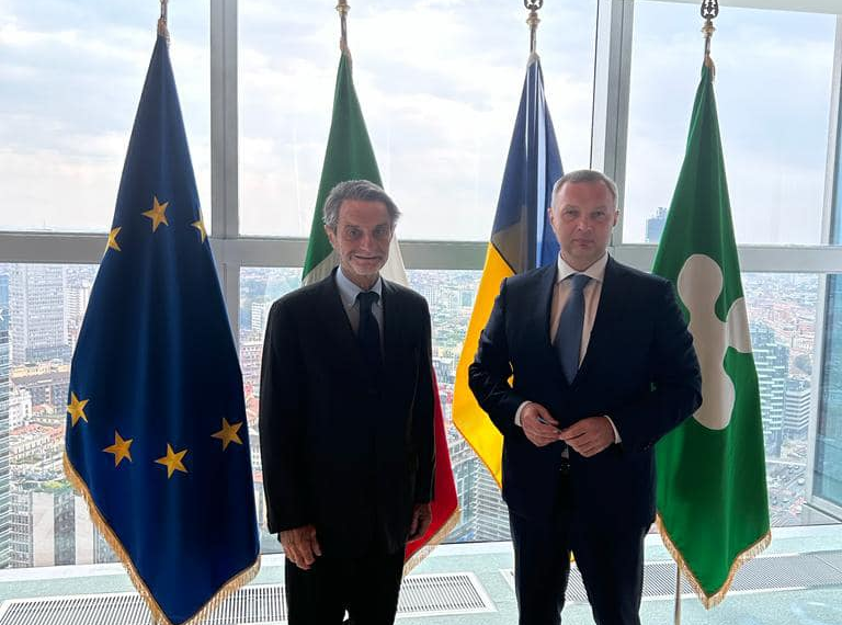 Lombardia, l’Ambasciatore ucraino Melnyk incontra il Presidente Fontana