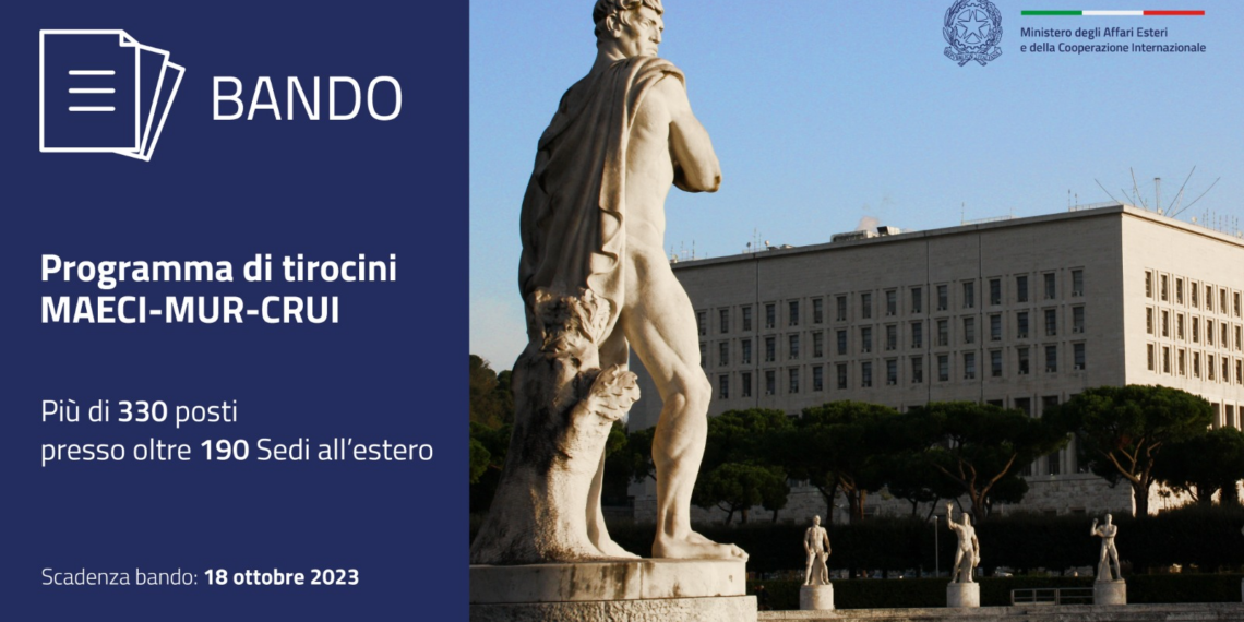 Bando Maeci per 330 posti da tirocinante in 190 Sedi estere.