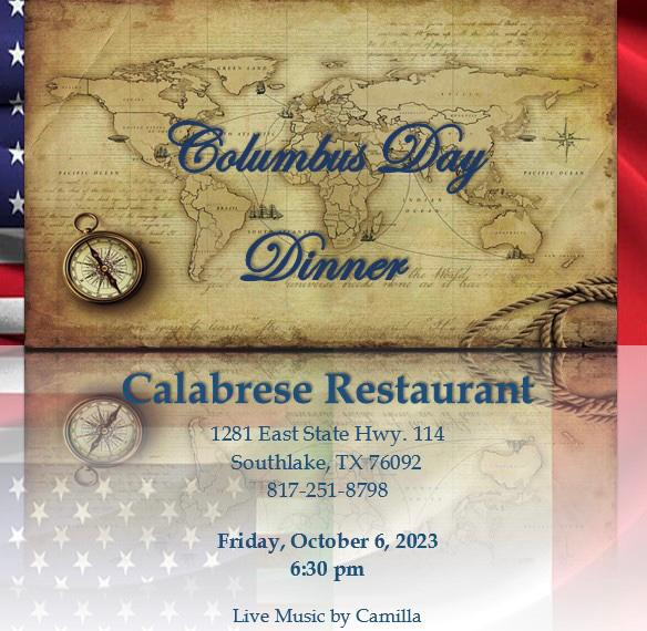 Al via in Texas le celebrazioni dell’Italian Heritage Month con il “Columbus Day Gala Event”