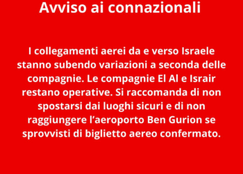 Nota della Farnesina per gli Italiani in Israele e nei Territori Palestinesi