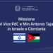 Missione in Israele e Giordania per il Ministro Tajani dopo colloquio telefonico con Eli Cohen