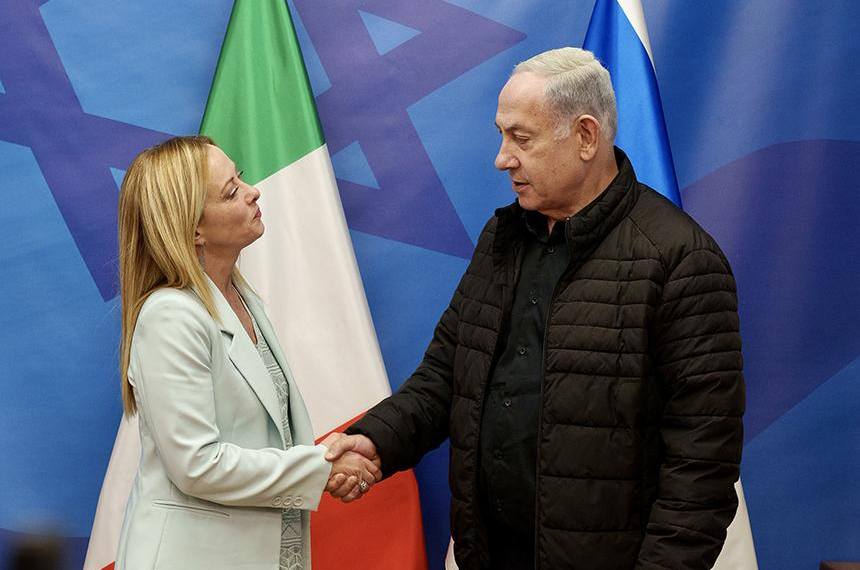 La visita del Presidente Meloni in Israele. Incontro con il Primo Ministro Netanyahu