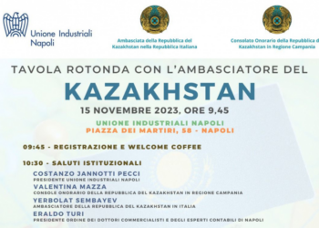 Mercoledì a Napoli Tavola Rotonda degli Industriali con l’Ambasciatore del Kazakhstan