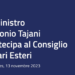 Partecipazione del Ministro Antonio Tajani al Consiglio Affari Esteri dell’Unione Europea
