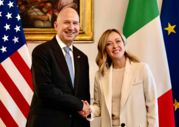 Giorgia Meloni riceve a Palazzo Chigi l’Ambasciatore Usa Jack Markell
