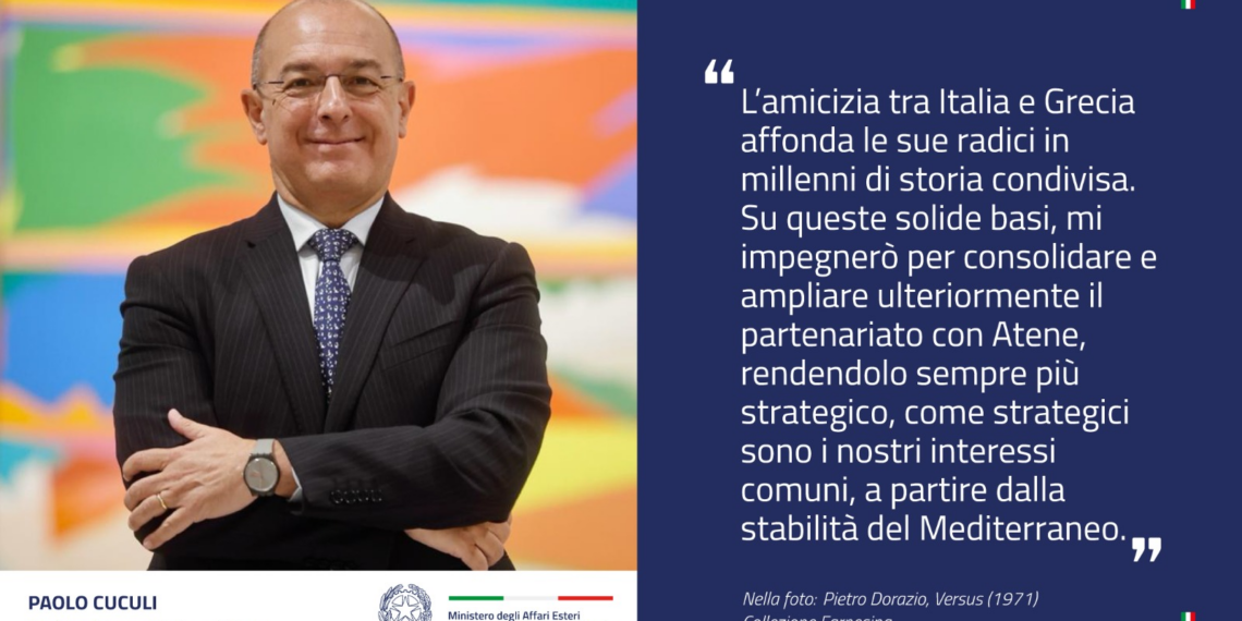 Paolo Cuculi nuovo Ambasciatore d’Italia in Grecia