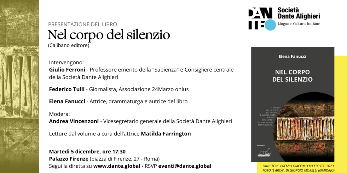 La Società Dante Alighieri presenta l’ultimo libro di Elena Fanucci