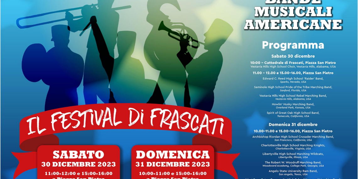Festival di Frascati: le bande americane delle High School in piazza il 30 e 31 dicembre