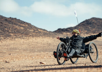 L’impresa di Matteo Parsani, 3000 Km in handbike in Arabia Saudita