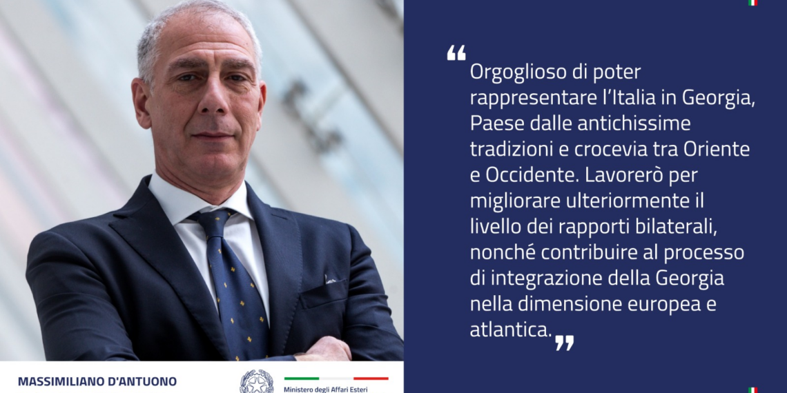 Massimiliano D’Antuono è il nuovo Ambasciatore d’Italia in Georgia