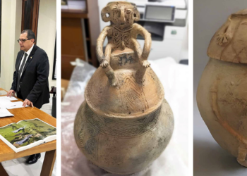 Colombia, due urne provenienti dalle aree archeologiche tornano in Patria sull’aereo presidenziale