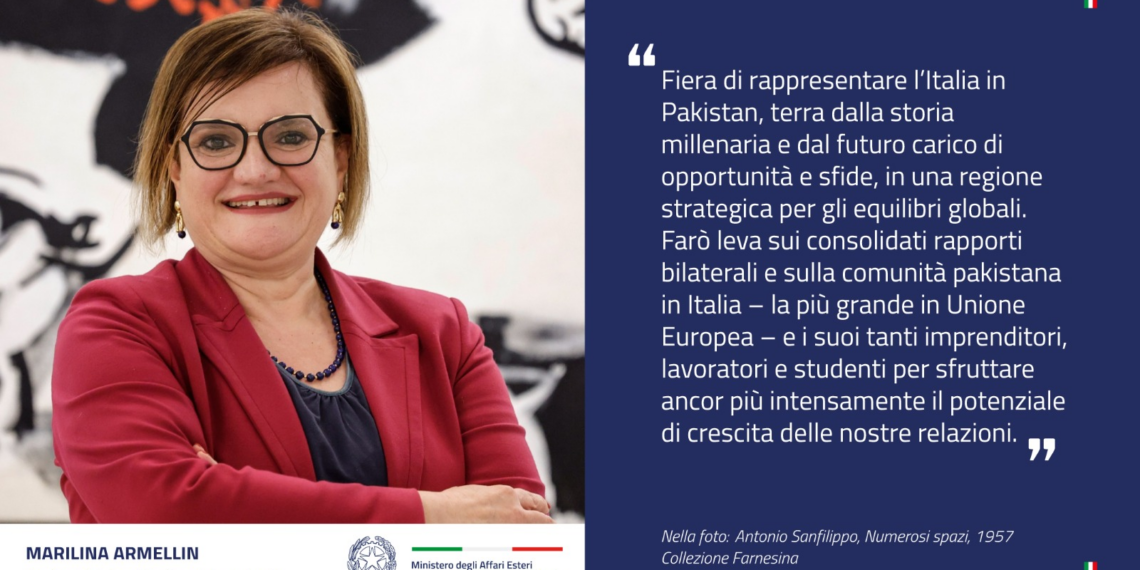Marilina Armellin è la nuova Ambasciatrice d’Italia in Pakistan