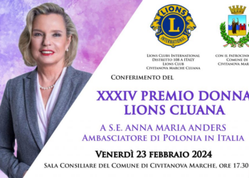“Premio Donna Lions Cluana” all’Ambasciatrice di Polonia Anna Maria Anders