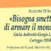 “Bisogna smettere di armare il mondo”, lunedì alla Dante presentazione del Carteggio Andreotti-La Pira