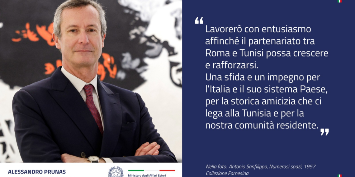 Alessandro Prunas è il nuovo Ambasciatore d’Italia in Tunisia