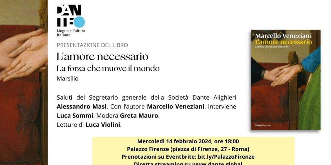 “L’amore necessario. La forza che muove il mondo”, presentazione a Roma del libro di Marcello Veneziani
