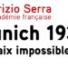 Pubblicato il nuovo libro dell’Amb. Maurizio Serra: “Munich 1938 – La paix impossible”