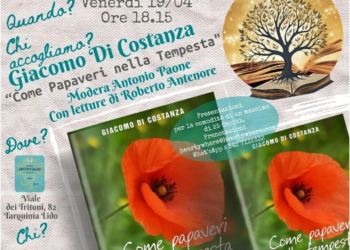 Giacomo Di Costanza presenta il libro “Come papaveri nella tempesta” a Tarquinia