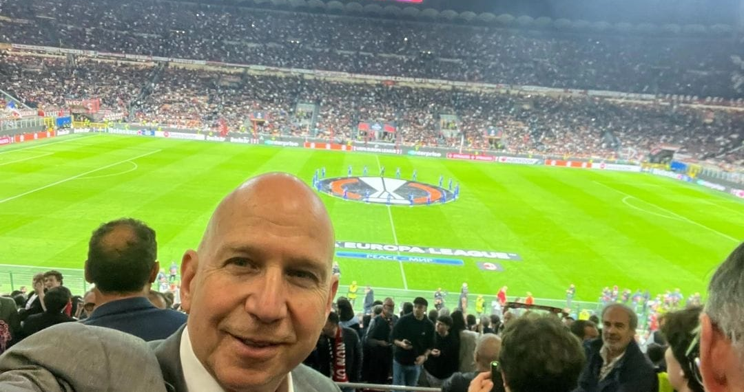 L’Ambasciatore Usa Markell assiste alla gara Milan-Roma valida per i quarti di finale di Europa League