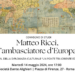 “Matteo Ricci l’Ambasciatore d’Europa”, Convegno alla Dante Alighieri il 14 maggio
